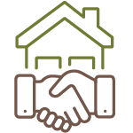 agreement to buy a house icon